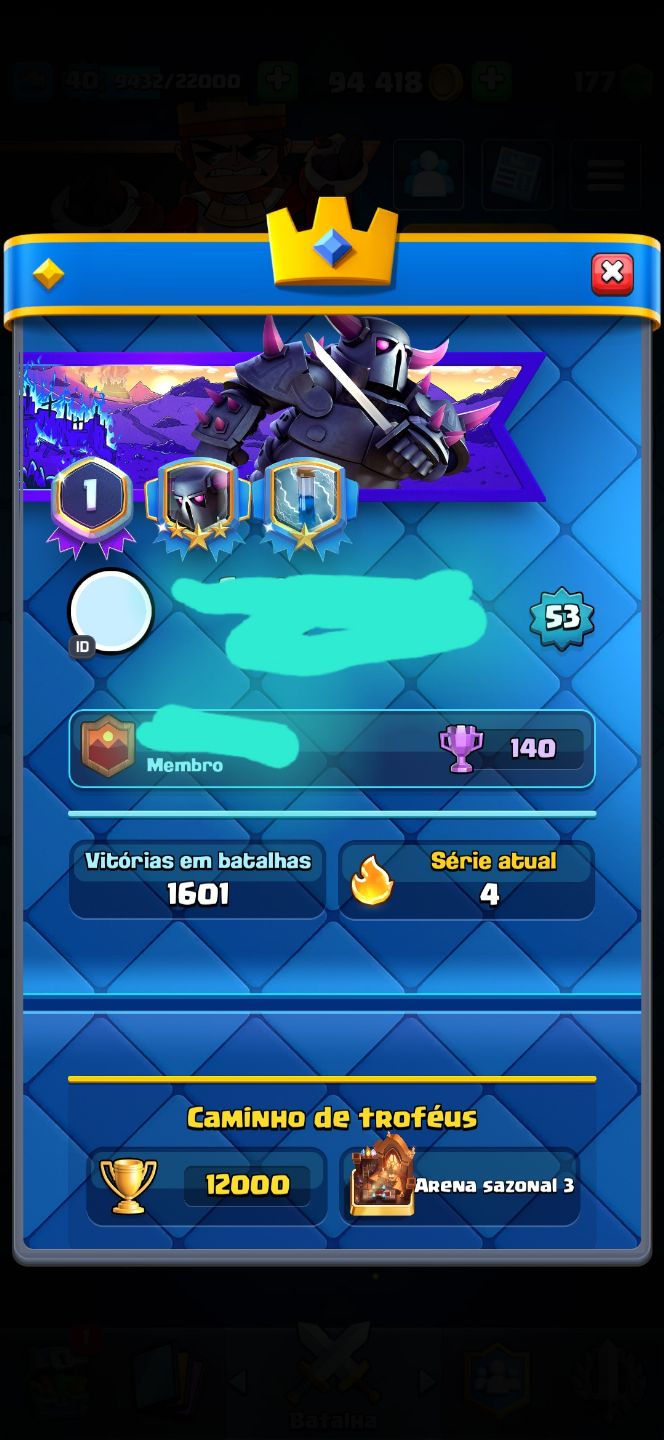 Upo sua conta do clash royale
