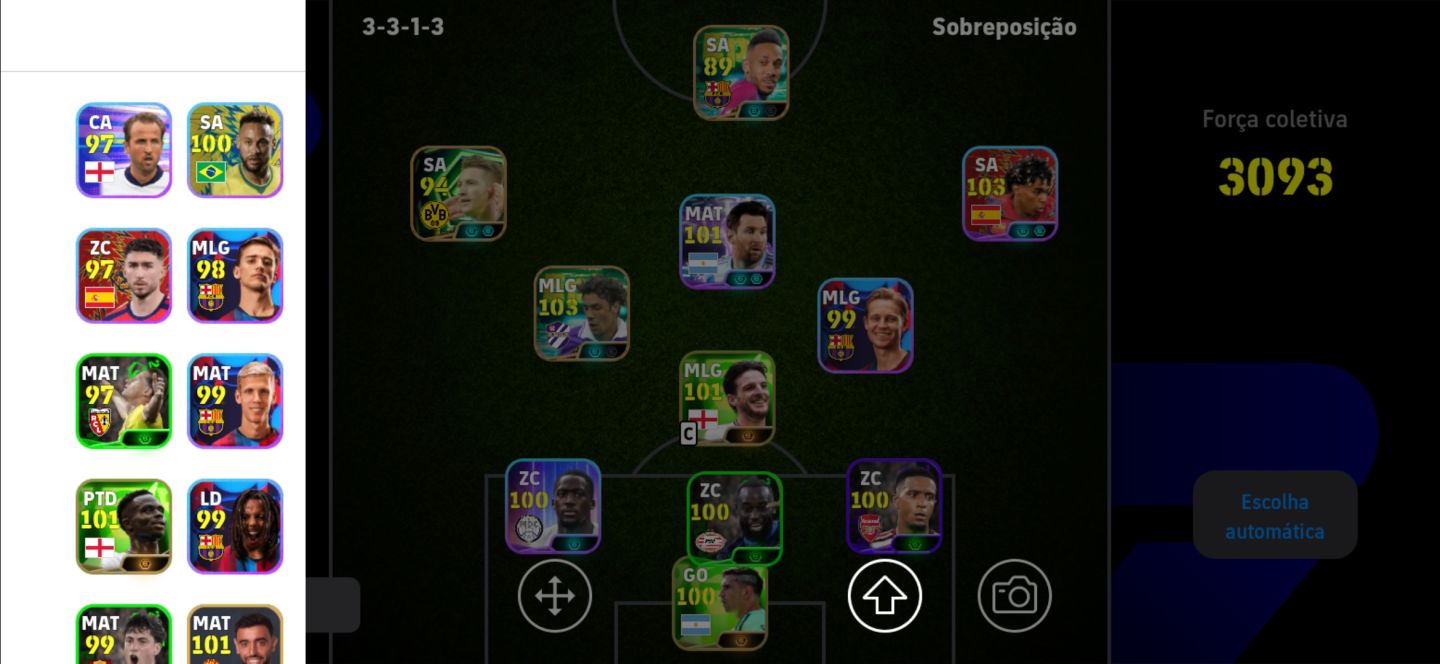 Conta eFootball F2P Força Coletiva 3093 Conta totalmente F2P
