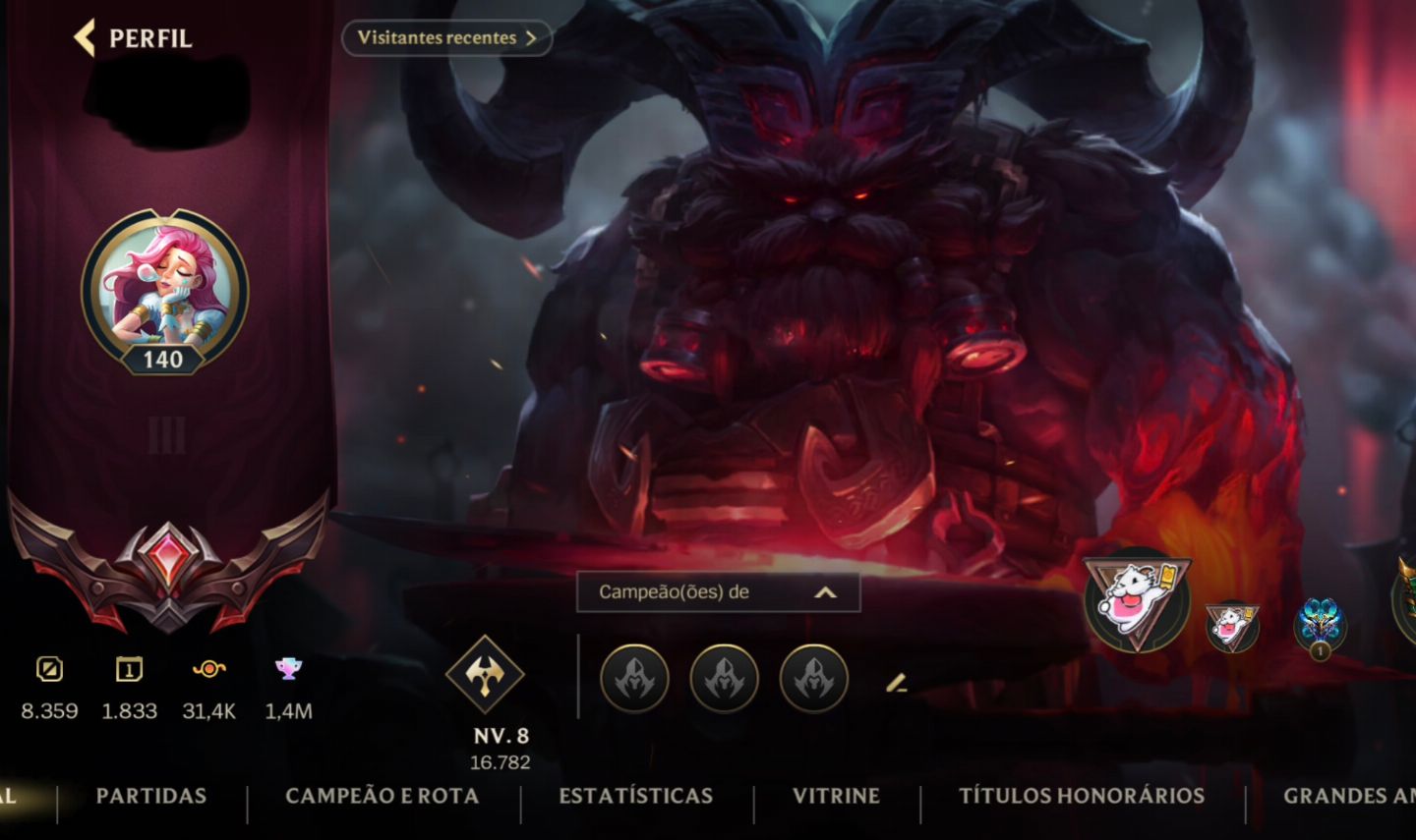 Conta de Wild Rift com muitas Skins