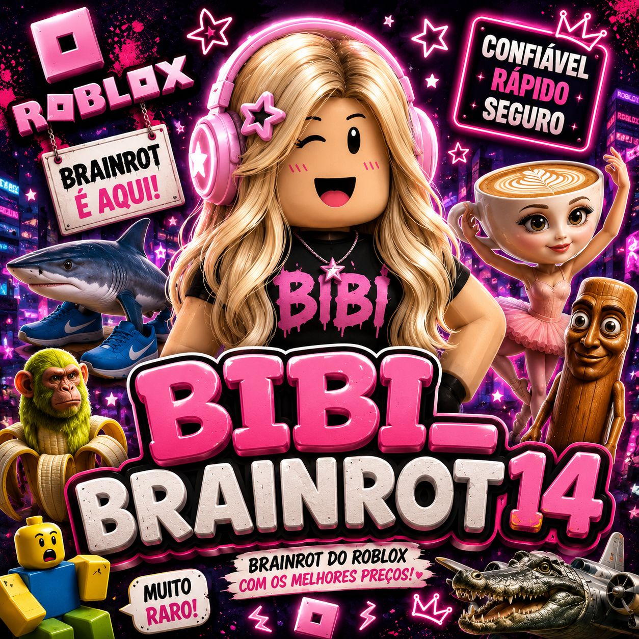 Brainrot diversos, promoção, precinho
