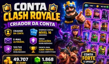 Conta clash Royale muito forte.