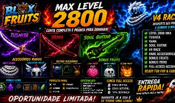 LEVEL 2800 TUSHITA + YAMA + SOUL GUITAR V4 + RARE AC+ BONUS FRUITS B005