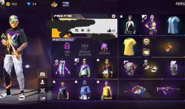 CONTA FREE FIRE NIVEL 18 COM VÁRIAS SKINS, MOCHILAS E ARMAS
