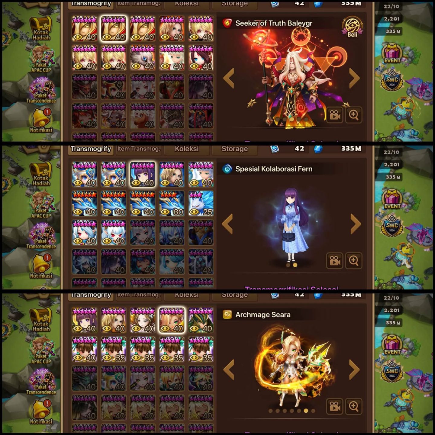 CONTA 7LD SUMMONERS WAR MID GAME ASIA