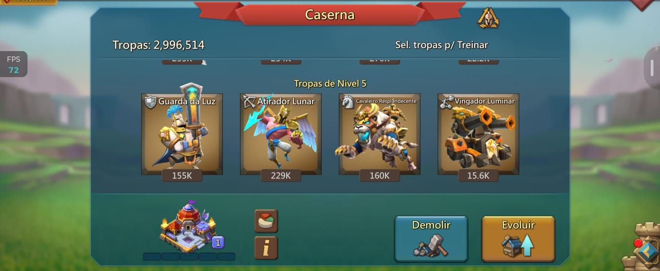 Conta Lords Mobile 1Bi de poder bem evoluída.
