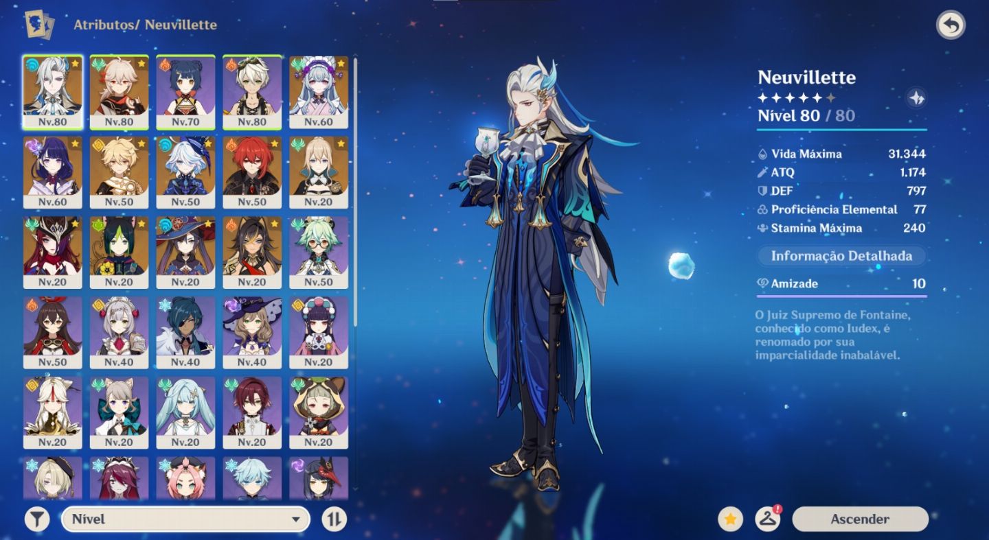 Conta Genshin AR50 + Honkai Star Rail AR59 - SEM VINCULOS