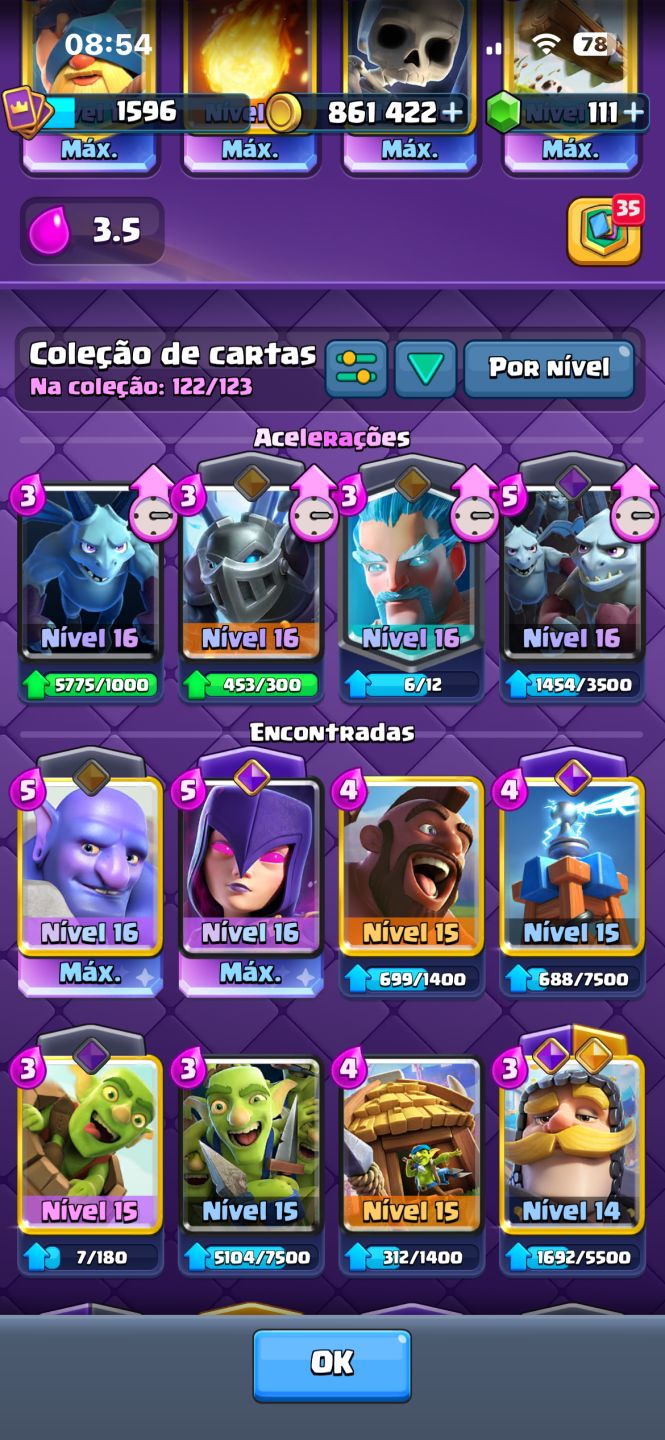CONTA DE CLASH ROYALE