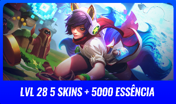 ( LVL 28 AHRI FLIPERAMA ) 5 SKINS + 5K EA + 90 RP ( SERVER BR SEM ELO )