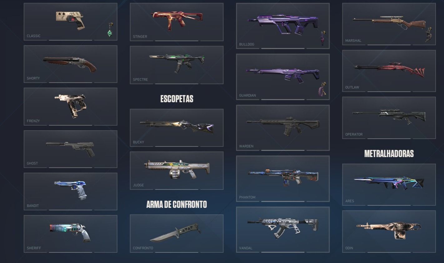 Conta top 3 vandal , 3 facas , 2 phantom , 2 sheriff e etc... conta full acesso