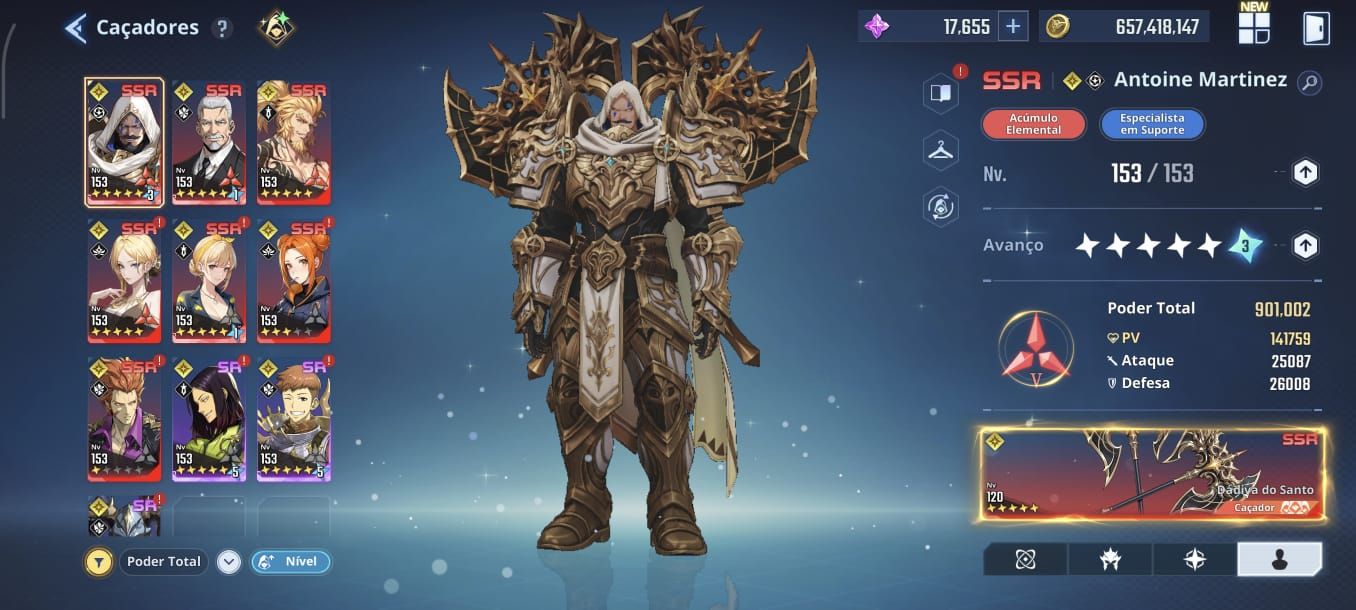 CONTA SOLO LEVELING: ARISE. LV 153, MYRO T2, POWER 4 KK E MEIO