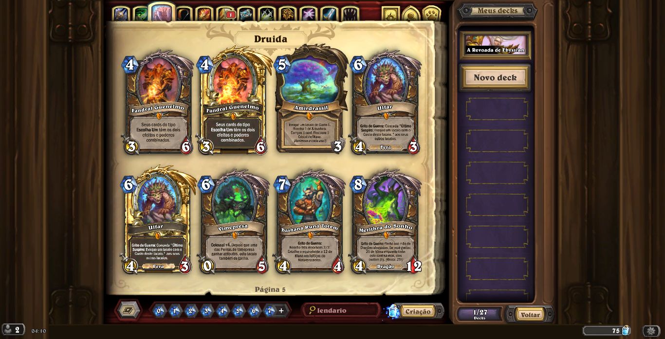 Conta Barata para sair rapido de Hearthstone