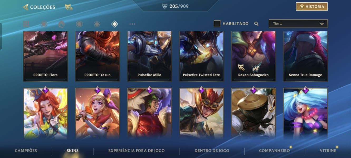 Conta wild rift com 205 skins com varias skins de gacha