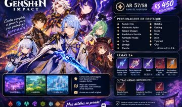 Conta épica com armas e personagens com comp para Abismo e eventos