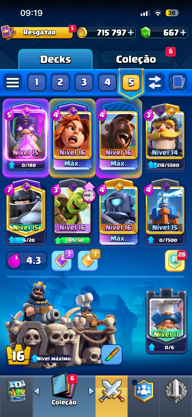 CONTA DE CLASH OF CLANS + CLASH ROYALE À VENDA