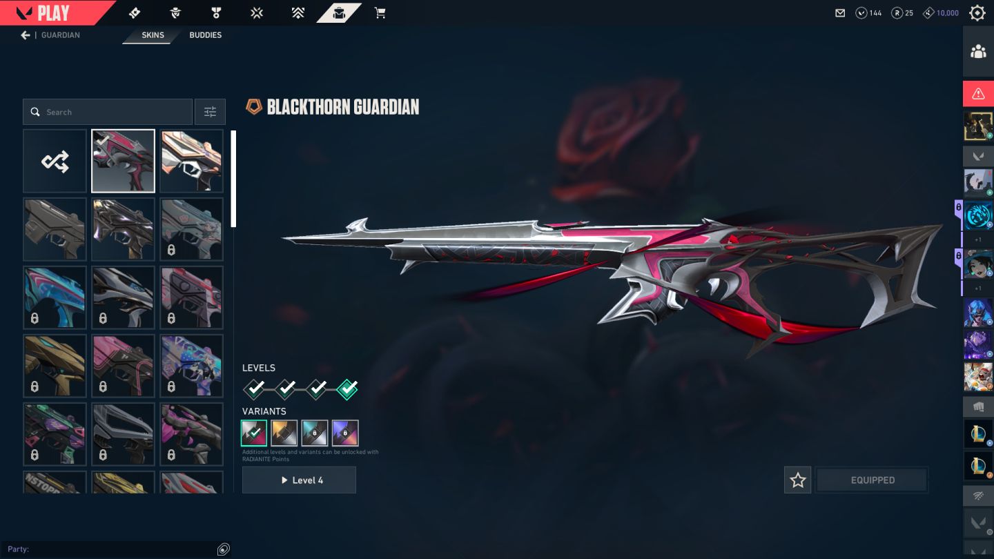 Conta de valorant com skins dima 2 preco negociavel