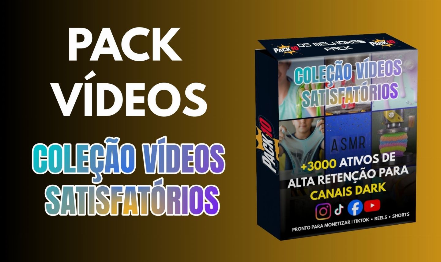 [ENTREGA AUTOMÁTICA] PACK +4000 VÍDEOS SATISFATÓRIOS | ASMR | SLIME | PRENSA