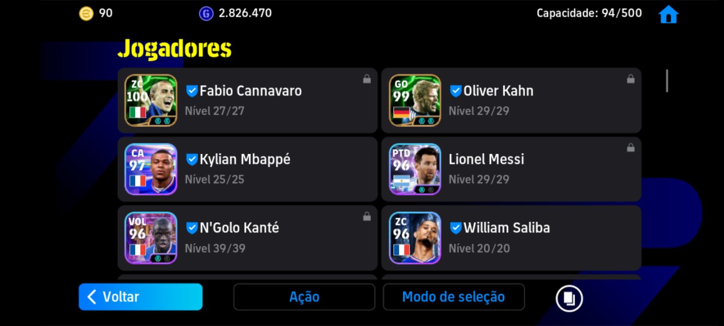 Conta Efootball Básica e Avançada