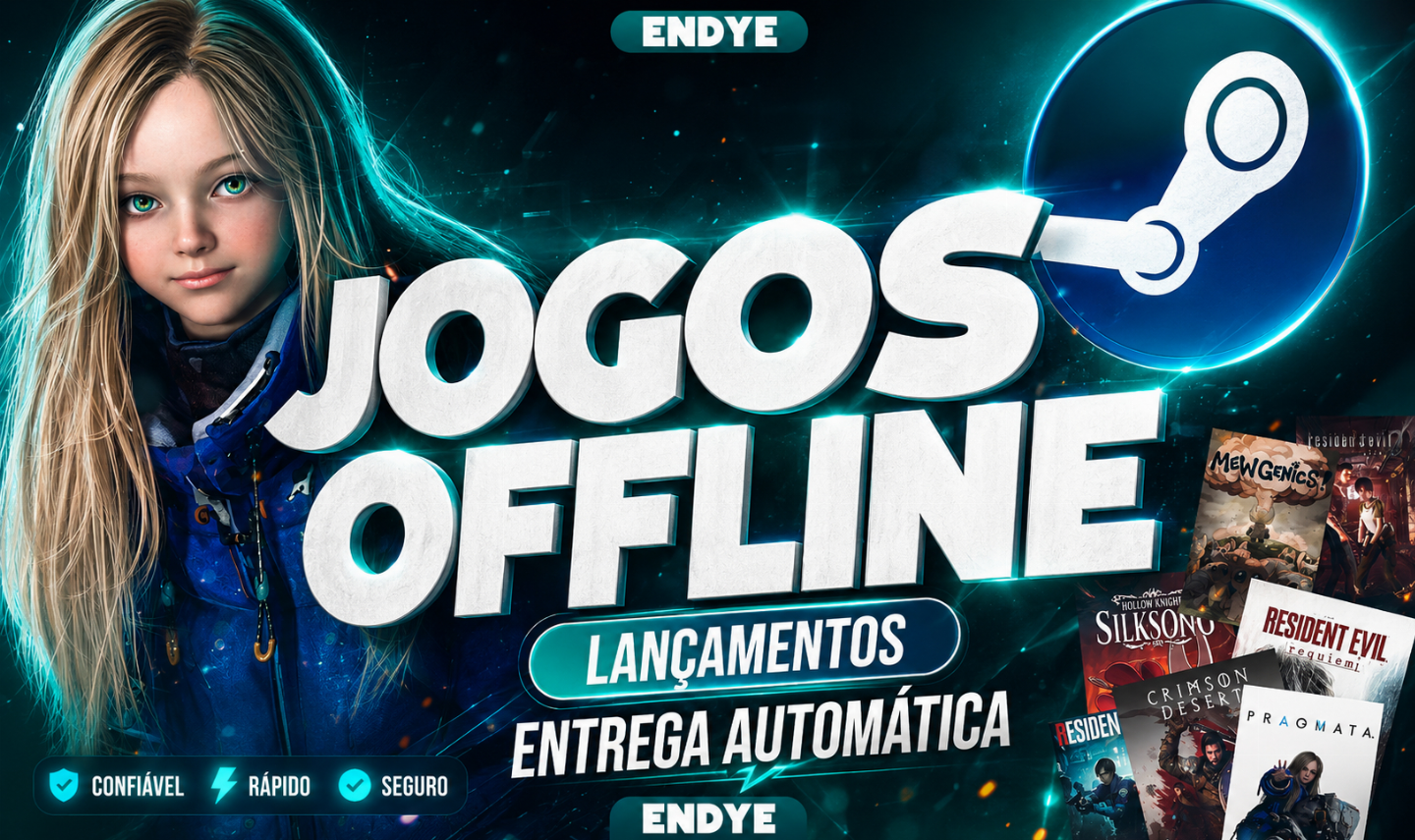 JOGOS STEAM LANÇAMENTOS E CLÁSSICOS - CONTAS OFFLINE