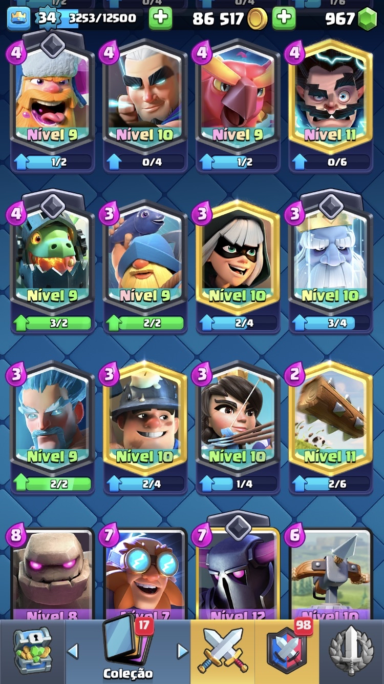 CONTA CLASH ROYALE BARATA 6500 TROFEU