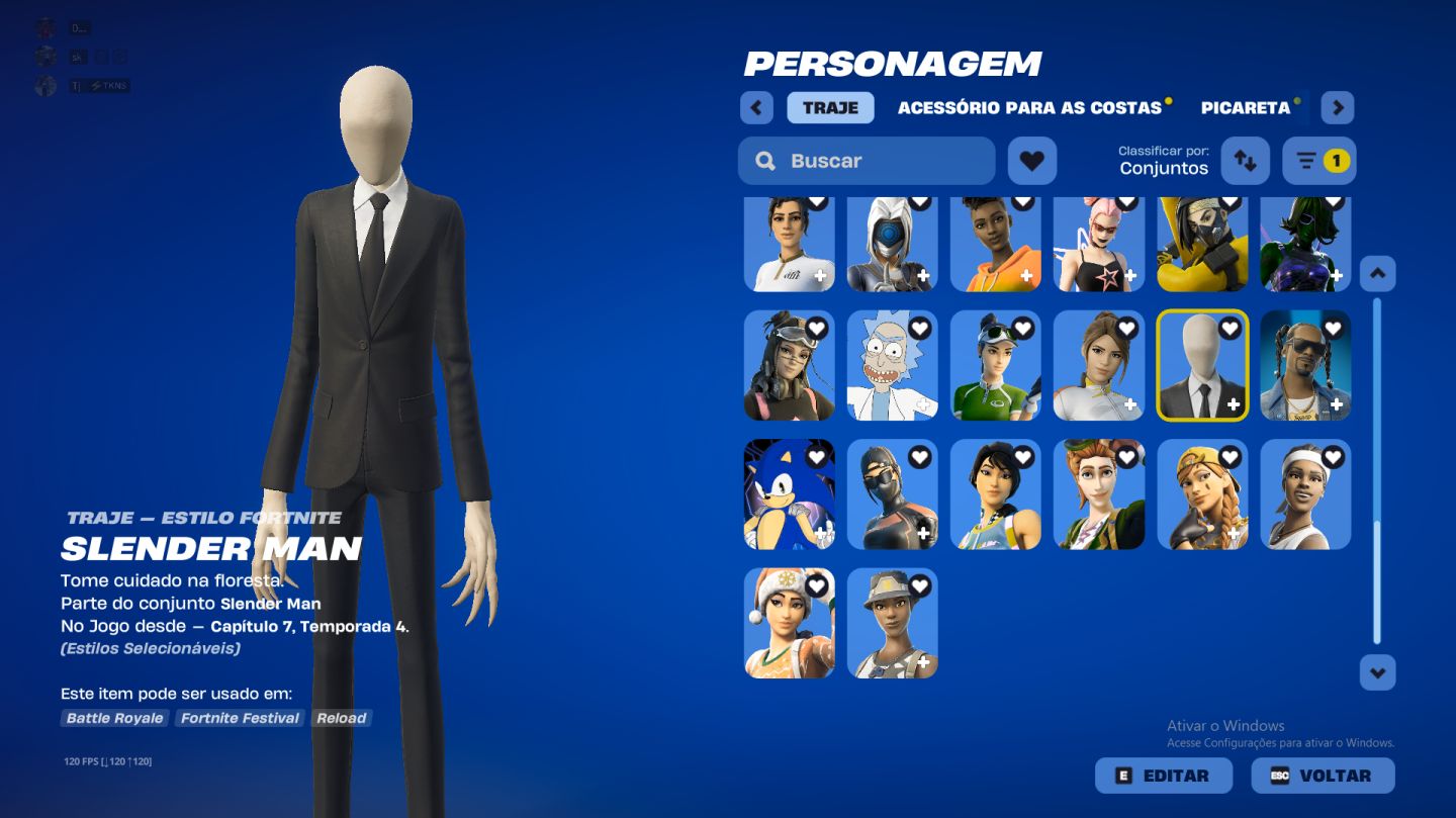 Conta de fortnite com +de $5k earnings de ganhos no jogo e mais de 200k de pr