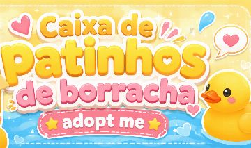 Caixa de patinho de borracha