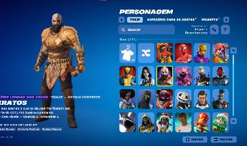 Conta de Fortnite Full acesso com skin do pack Kratos (com versão de ps5)