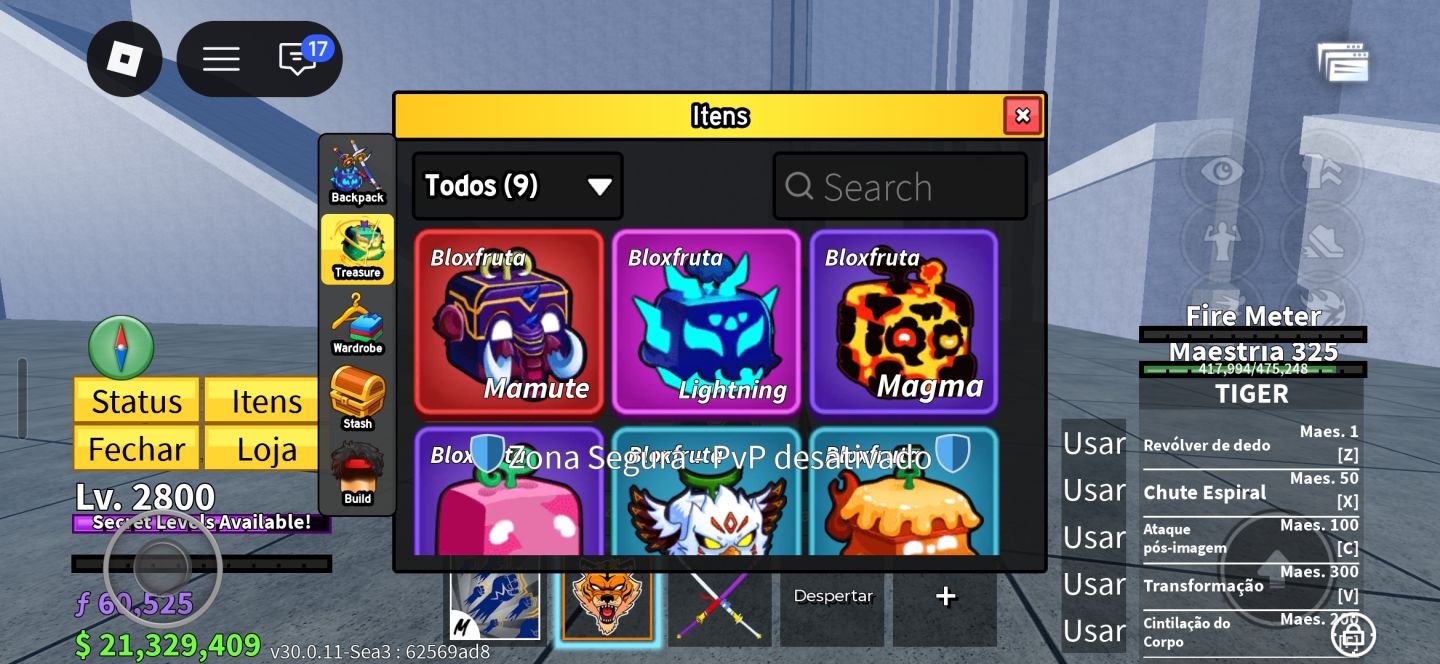 Conta Blox fruits 5 raça v4 full