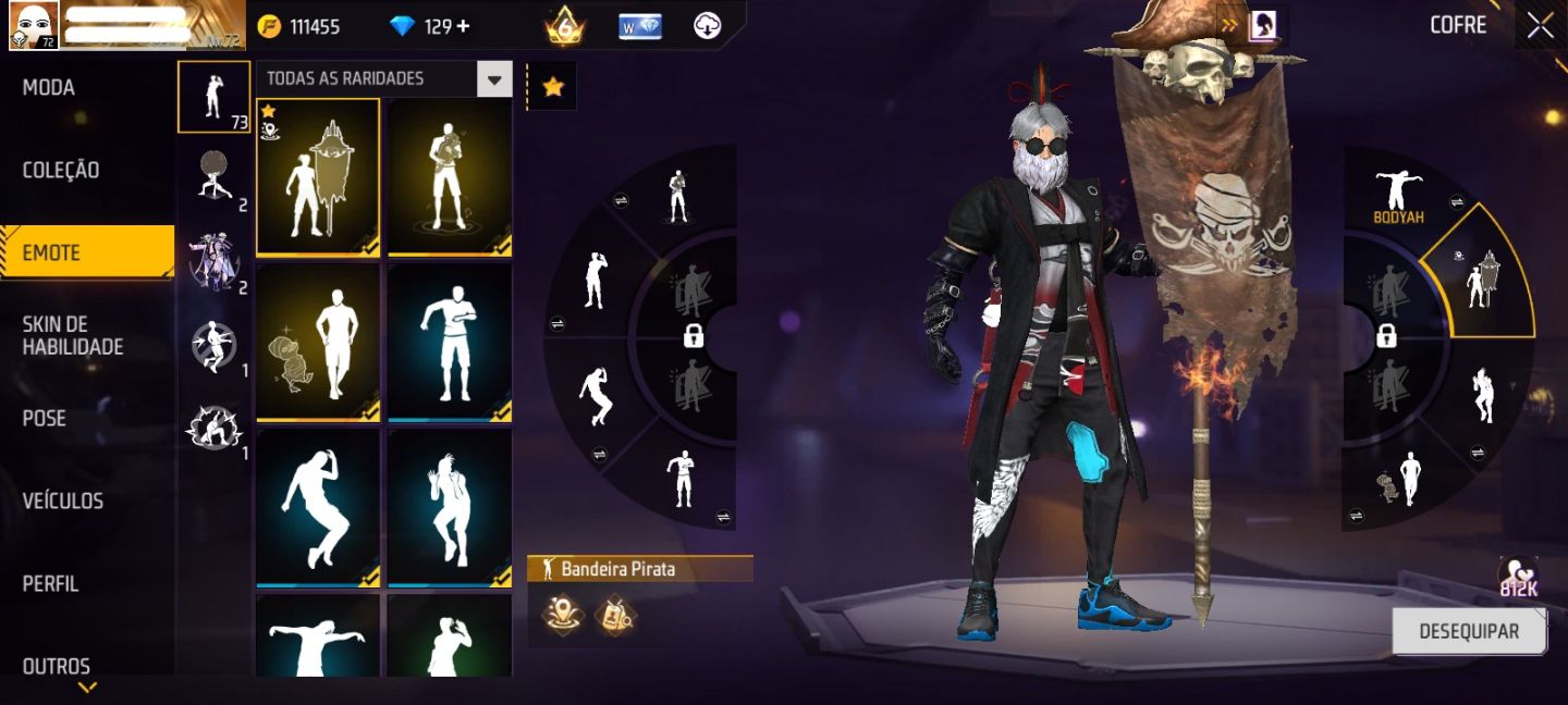 Conta de Free Fire gemada 2019