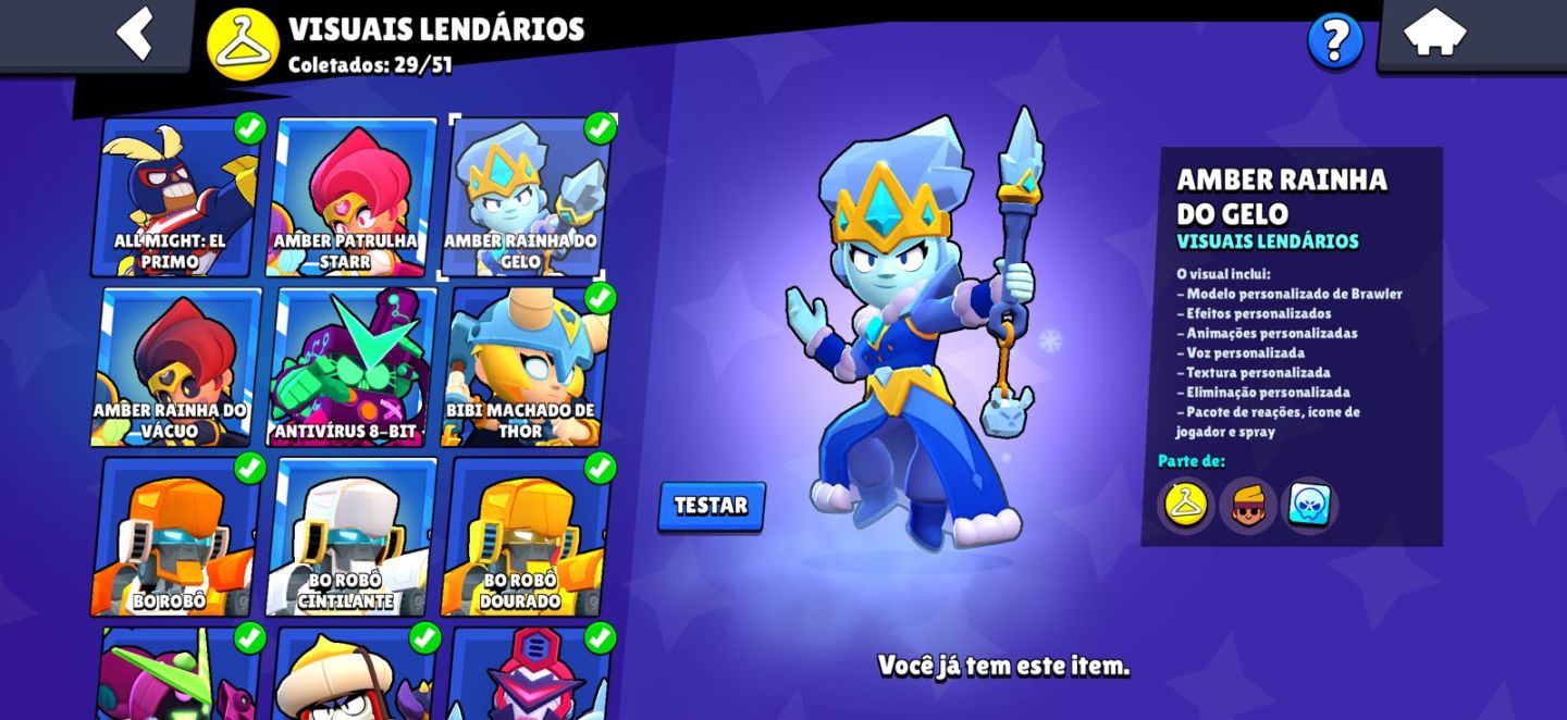 Conta de 2019 com 463 Skins / 5 Pro Pass (Colt / Dinamyke / Leon, Corvo e Brock)