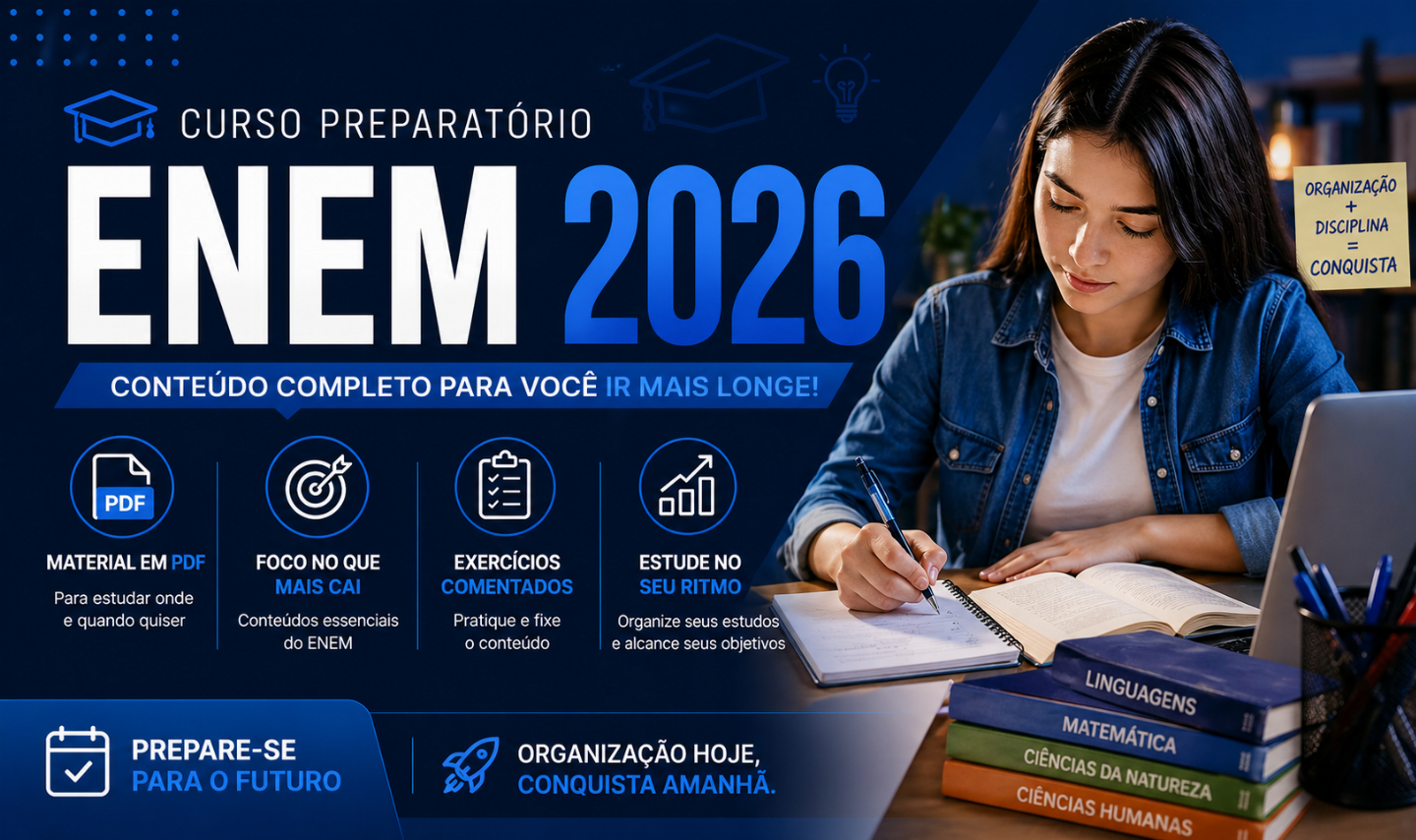 Curso Completo ENEM: Provas, Redação e Simulados + Repertório 2022/2023/2024