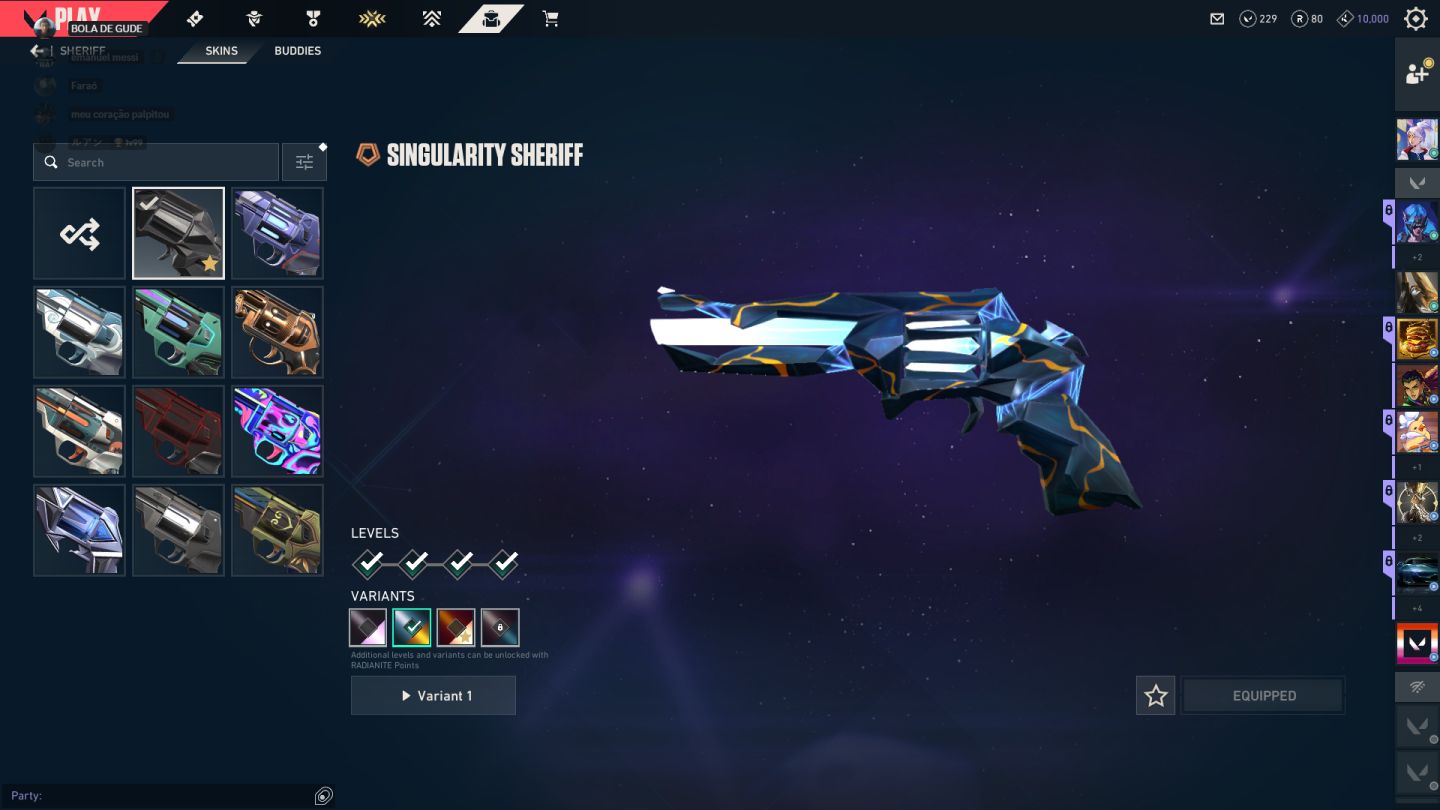 Conta de valorant cheia de skins