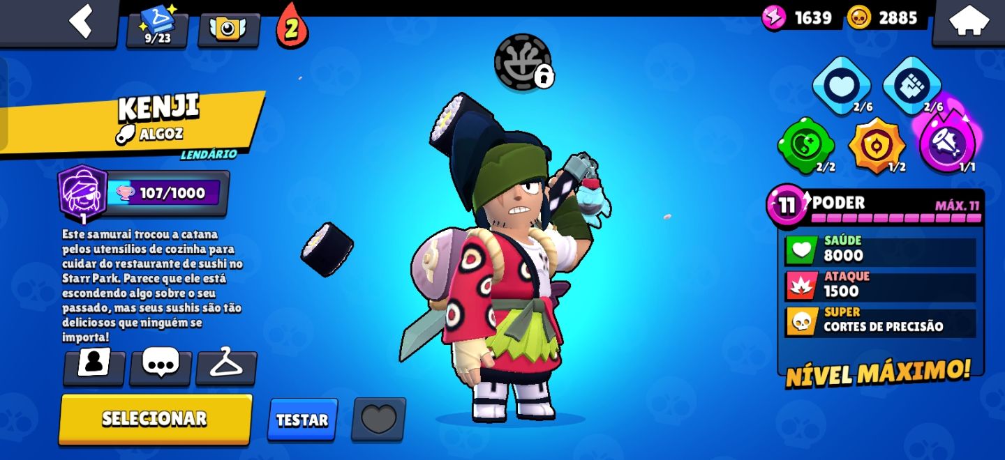 CONTA DE BRAWL STARS COM BRAWLERS LENDARIOS MAX E COM HYPER E SKINS MUITO BOAS!!