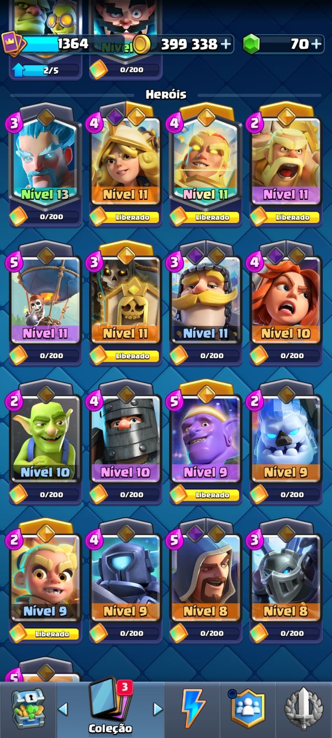 CONTA 10K TROFÉUS [TODAS AS CARTAS] CLASH ROYALE