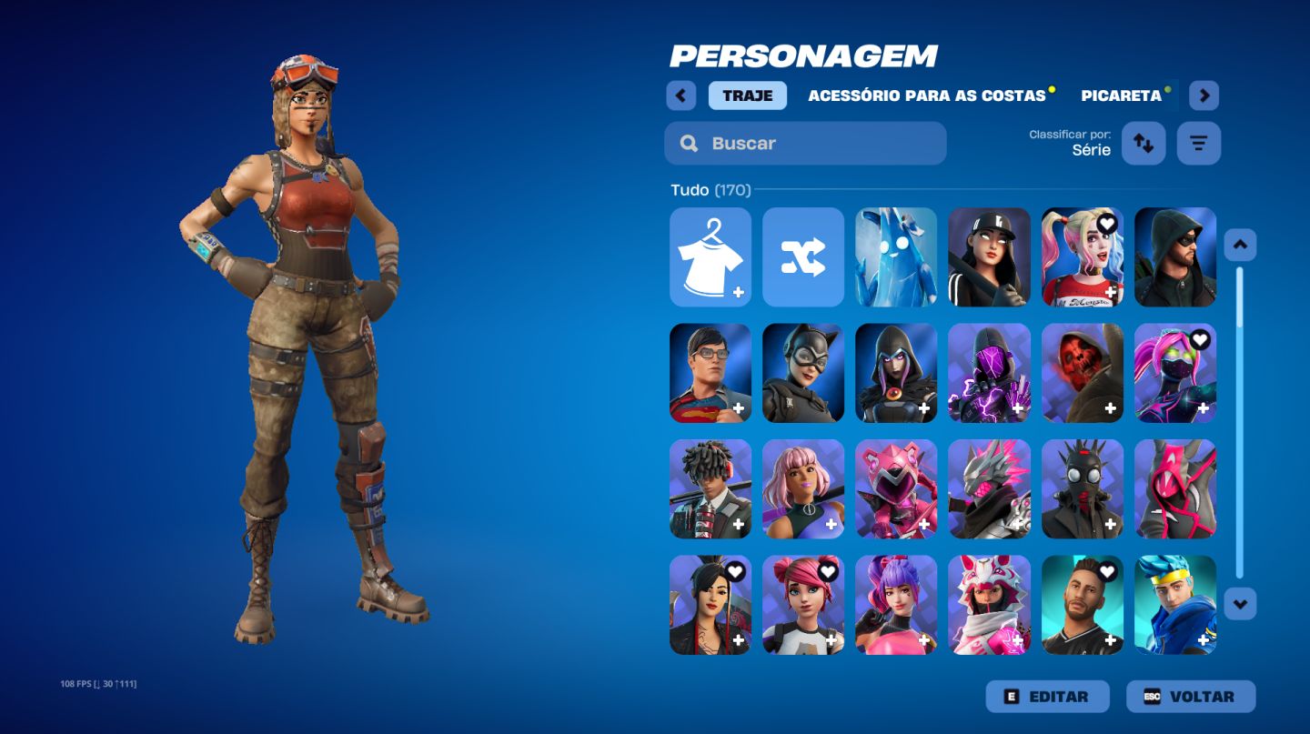 CONTA DE FORTNITE ANTIGA COM RENEGADE RAIDER