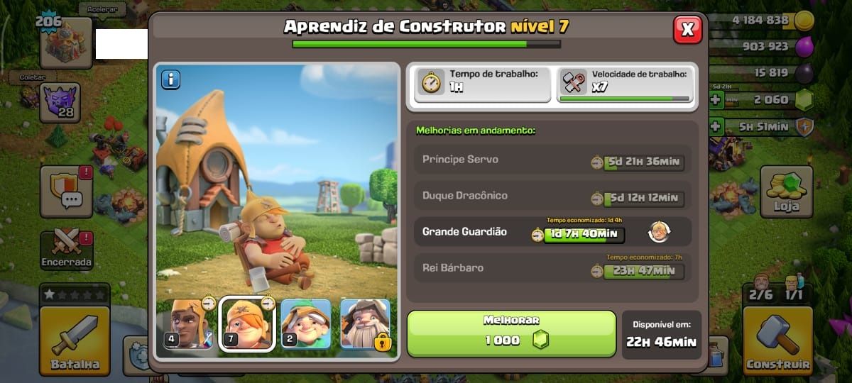 CV16 Quase Full|Defesas FULL|Skins Lendárias|Ferreiro Top|2060 Gemas|XP 206