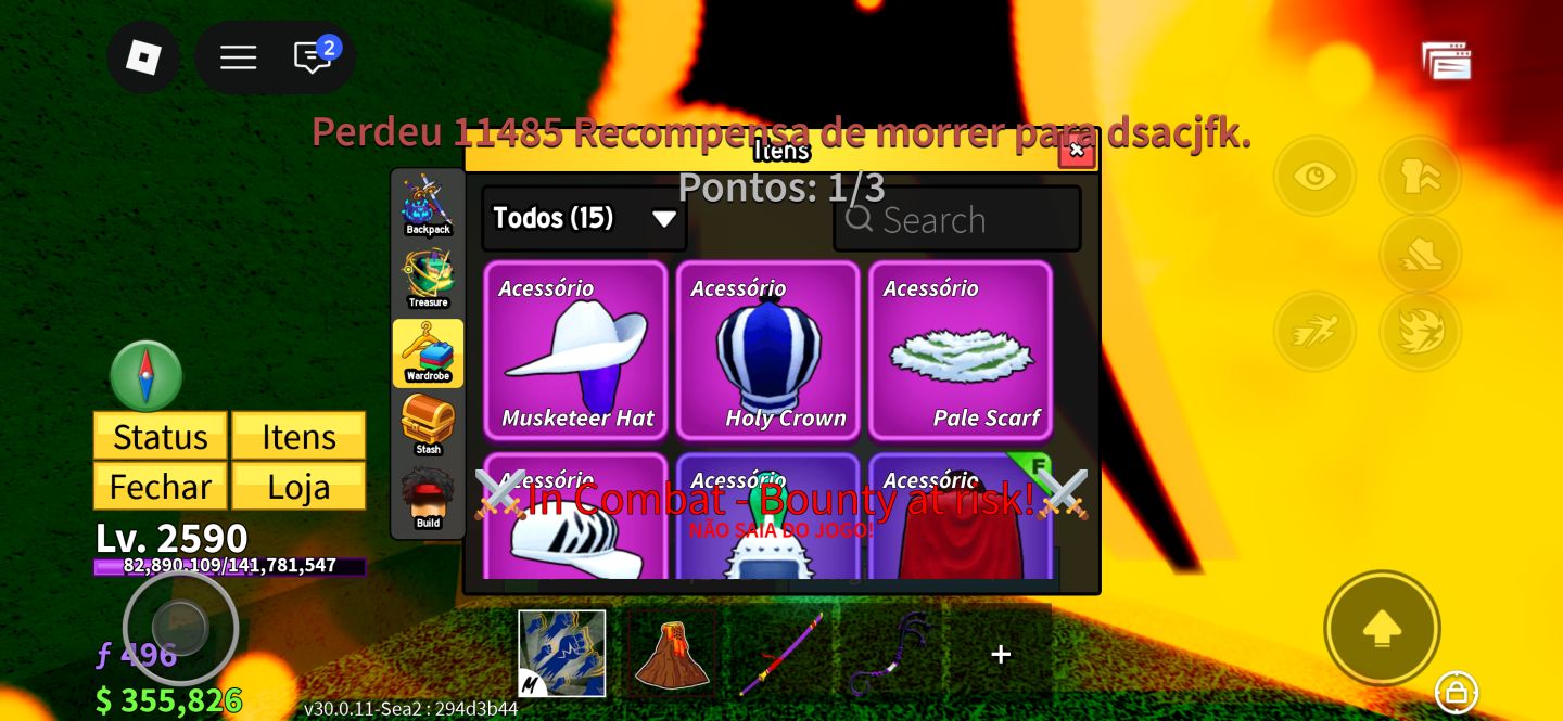 CONTA BLOX FRUITS ROCKET PERM