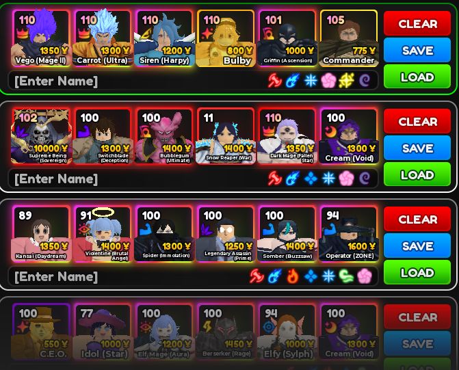 Conta Anime Adventures Double UNIQUE VEGGETO E UNIQUE DARK MAGE