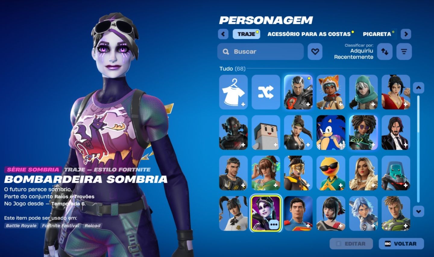 CONTA DE FORTNITE COM 68 SKINS | Sub-Zero (MK3) | PROMOÇÃO!