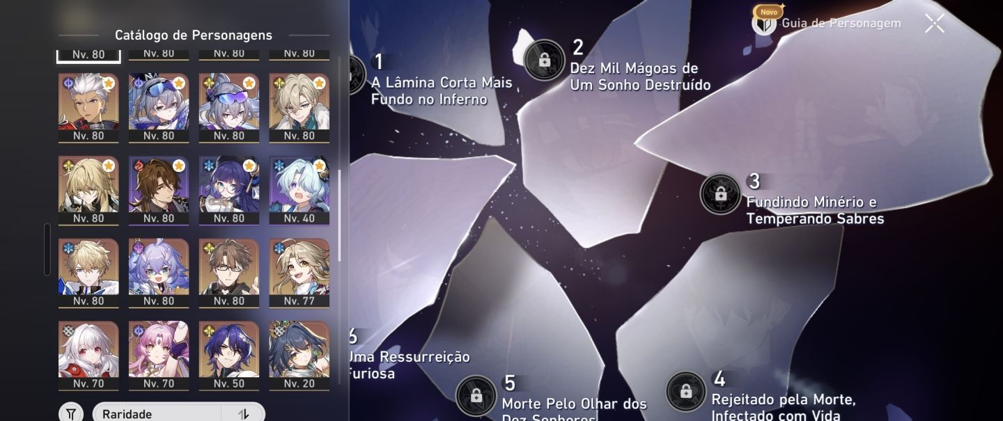 Contas variadas - Honkai Star Rail