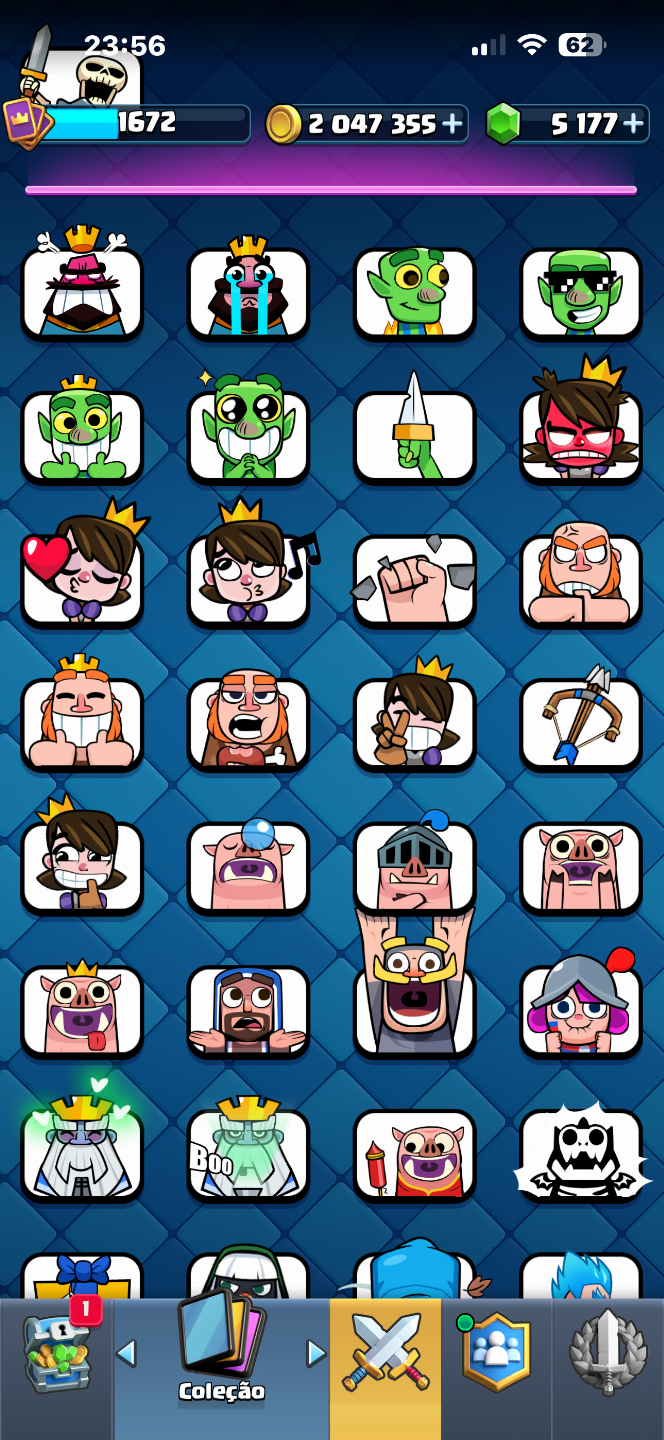 CONTA CLASH ROYALE BEM UPADA NO PRECINHO!!! com 14kbde troféu e 23 evos