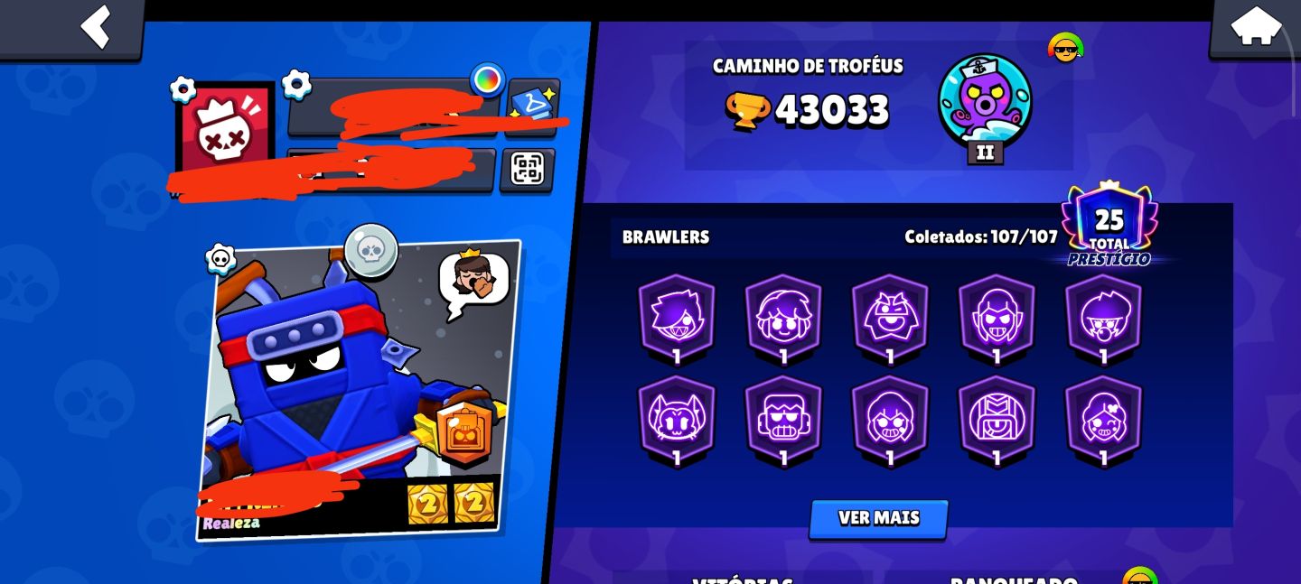 Conta com Passe antigo e muito top,acompanha uma de Clash com mais de 10k troféu