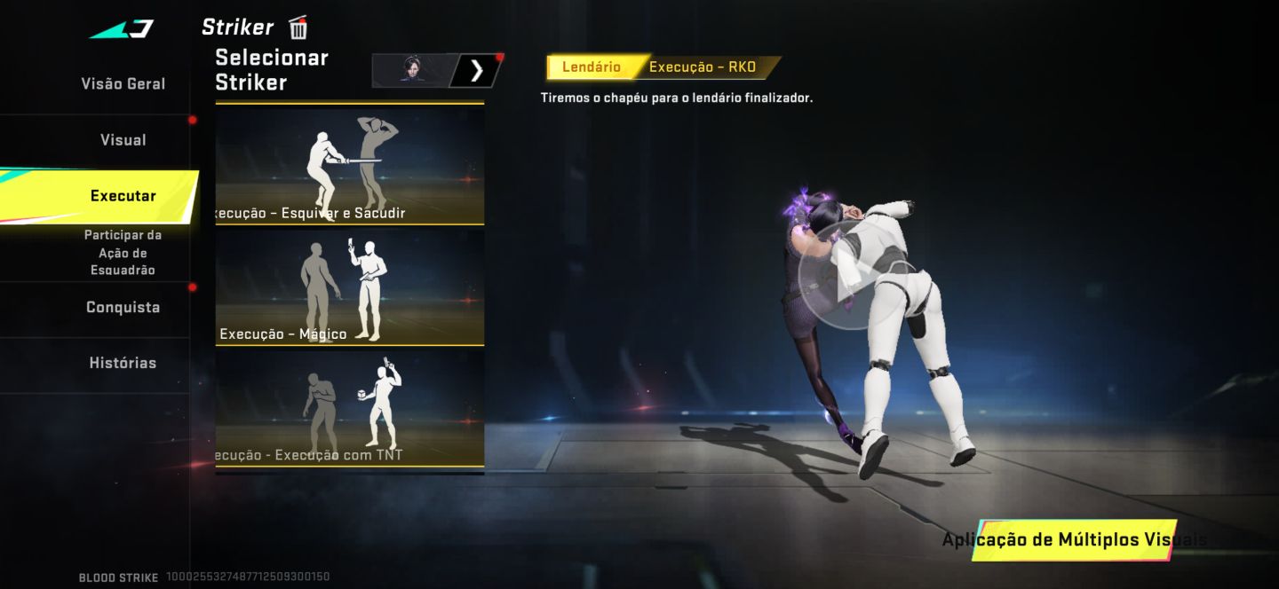 Conta de Blood Strike com eternas.