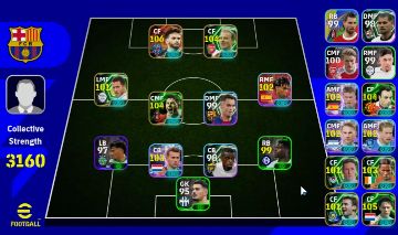 Conta eFootball 3160 de Força Coletiva Gerrard 104, De Ligt 103 + Vários Épicos