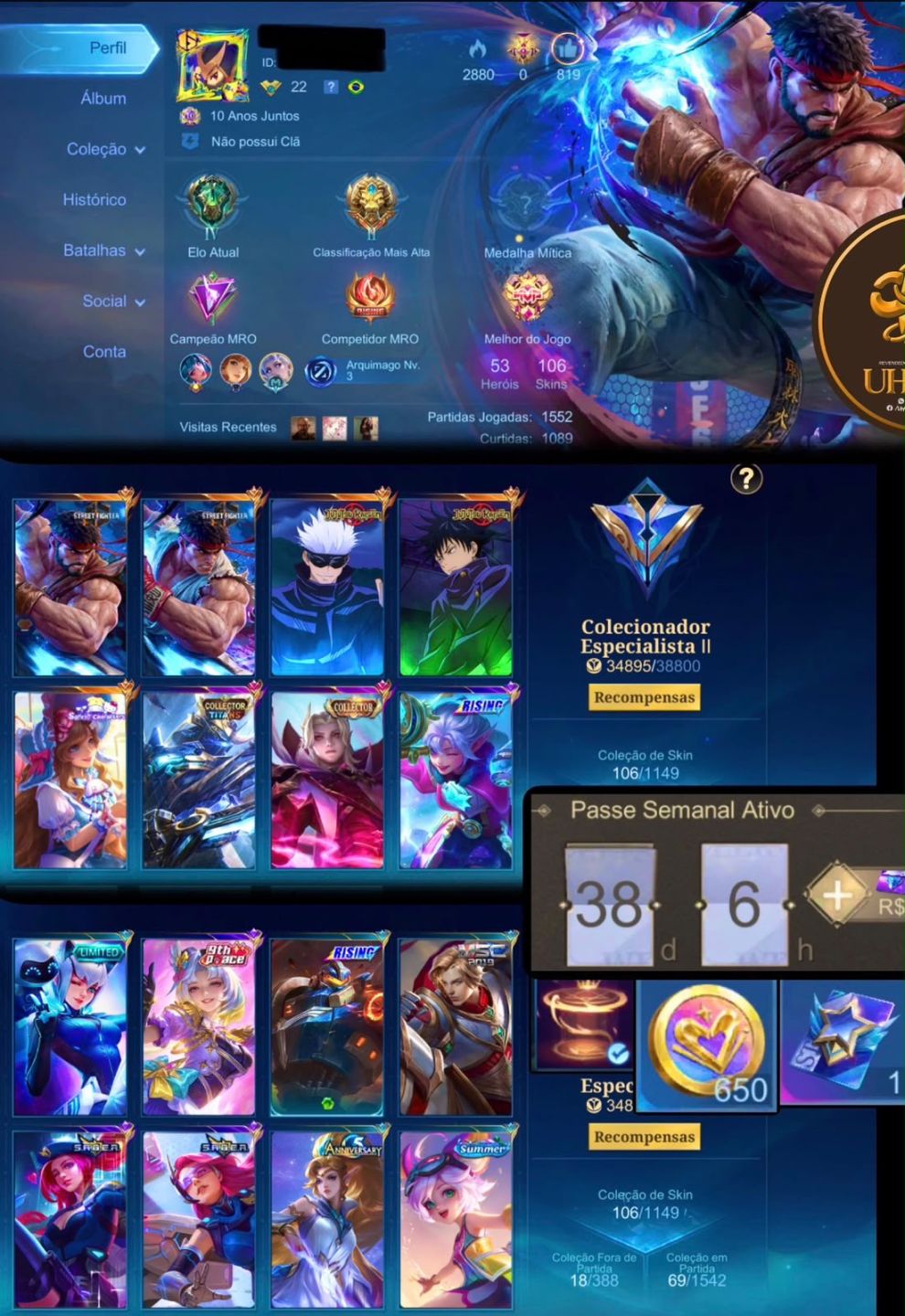 CONTA MOBILE LEGENDS