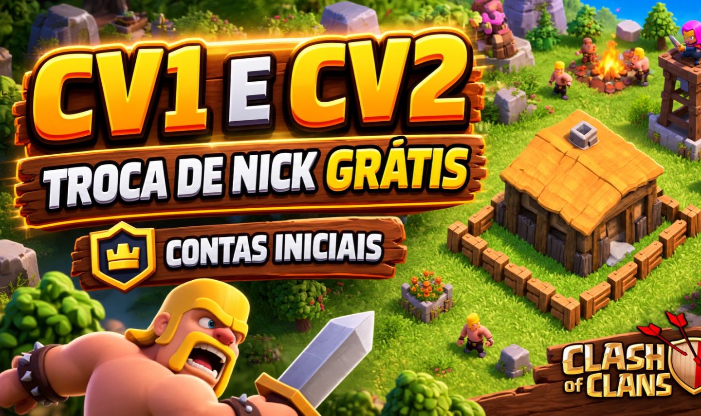 CV1 E CV2 RAROS COM CASTELO E TROCA DE NICK GRÁTIS