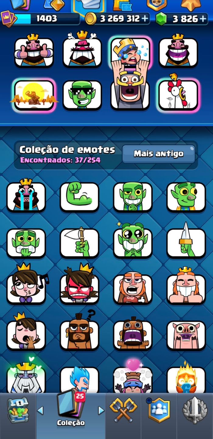 CONTA CLASH ROYALE COM 8 ANOS DE JOGO 9K DE TROFÉUS E 3 MILHÕES DE OURO +BRINDES