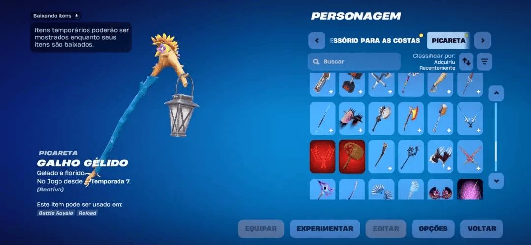 CONTA COM 58 SKINS (SKIN EXTERMINADOR, PICARETA GALIO GÉLIDO, SATORU GOJO)