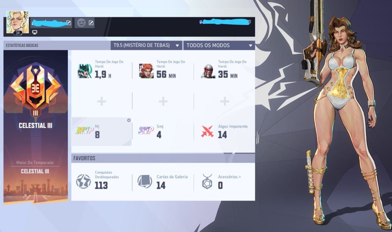 Conta marvel rivals no celestial várias skins raras