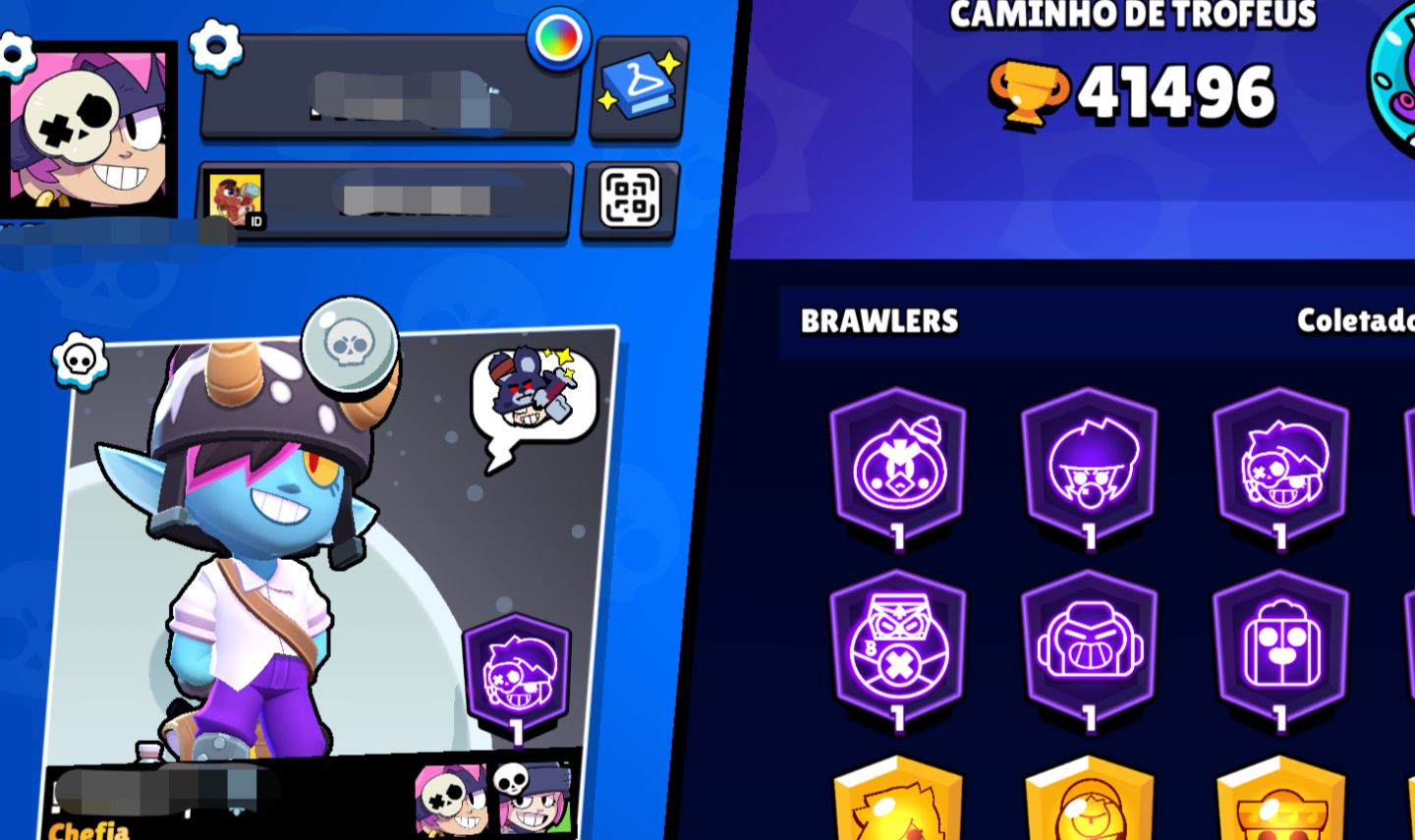 CONTA UPADA NO BRAWL STARS + SKIN DO 8 BIT VÍRUS (REMODEL)