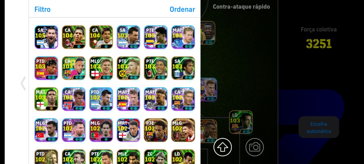 Conta Efootbal 3250 com Fichas Editadas, Suarez, Cruif, Pele e Outros